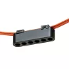 OXANA 11 elegáns fekete LED lámpatest 6 süllyesztett lencsével WAVE textilszalagos rendszerhez, 6w