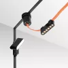 OXANA 11 elegáns fekete LED lámpatest 6 süllyesztett lencsével WAVE textilszalagos rendszerhez, 6w