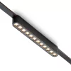 OXANA 22 elegáns fekete LED lámpatest 12 süllyesztett lencsével WAVE textilszalagos rendszerhez, 12w