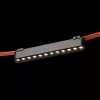 OXANA 22 elegáns fekete LED lámpatest 12 süllyesztett lencsével WAVE textilszalagos rendszerhez, 12w