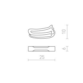 WAVE textilszalagos rendszerhez való apró fekete véglezáró kapocs