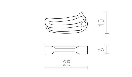 WAVE textilszalagos rendszerhez való apró fekete véglezáró kapocs