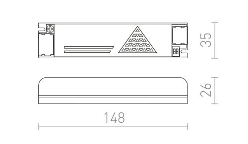 WAVE textilszalagos rendszerhez való szupervékony 24V 100W LED tápegység