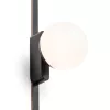 CIARA 10 elegáns fekete LED lámpa lágy fényt adó tejfehér opál búrával WAVE textilszalagos rendszerhez