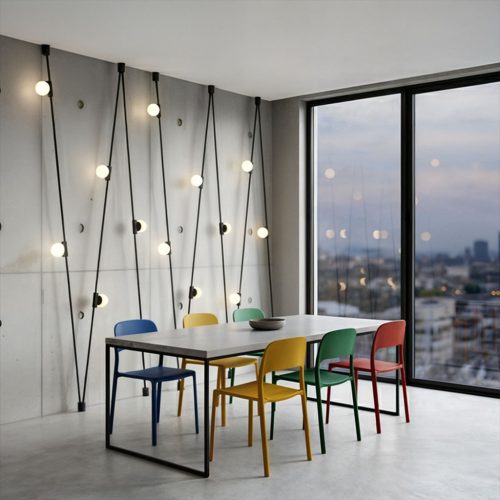 CIARA 10 elegáns fekete LED lámpa lágy fényt adó tejfehér opál búrával WAVE textilszalagos rendszerhez