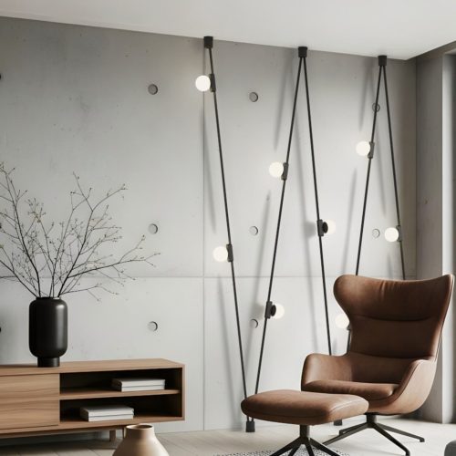 CIARA 10 elegáns fekete LED lámpa lágy fényt adó tejfehér opál búrával WAVE textilszalagos rendszerhez