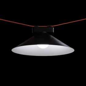 FLAN 33 elegáns fekete/fehér okos LED tölcsér burás lámpa WAVE textilszalagos rendszerhez