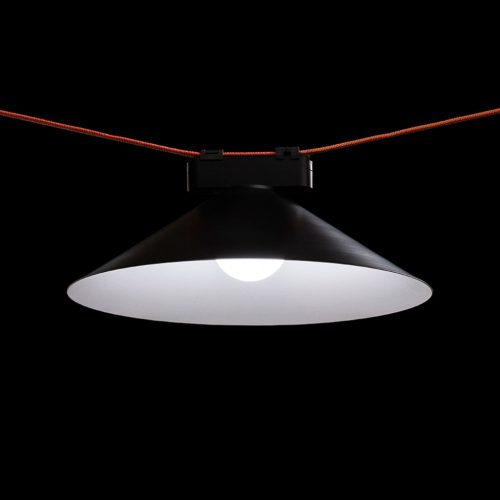 FLAN 33 elegáns fekete/fehér okos LED tölcsér burás lámpa WAVE textilszalagos rendszerhez