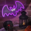 LED Neon Denevér (Lila) – Dekorációs Fénytábla, Halloweenre is!