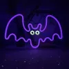 LED Neon Denevér (Lila) – Dekorációs Fénytábla, Halloweenre is!