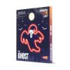 Pirosan világító LED neon szellem, kísérteties hangulatú Halloween dekorációként