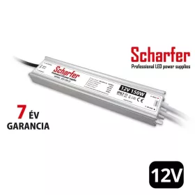   Scharfer vízálló LED tápegység 150W 12V IP67 7 év garanciával