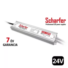   Scharfer vízálló LED tápegység 150W 24V IP67 7 év garanciával