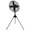 Álló fém ventilátor 60W 45cm lapátátmérő, 4 lapát, 3 fokozat, oszcillálás, állítható magasság és dőlésszög