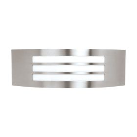   MANGO-2 kültéri íves oldalfali lámpa E27 foglalattal Inox