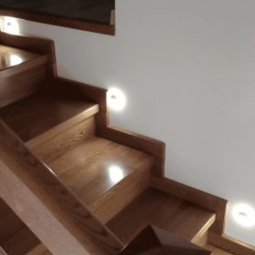   Fehér lépcsővilágítás, LED, kör, süllyesztett, hideg fényű, IP44, 210lm