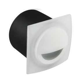   Fehér lépcsővilágítás, LED, négyzet, süllyesztett, természetes fényű, IP44, 210lm