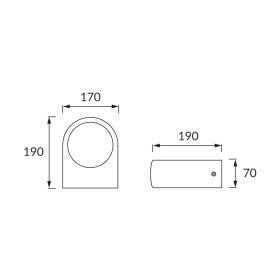 LIMO LED kültéri oldalfali lámpa E27 foglalattal