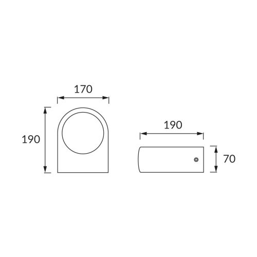 LIMO LED kültéri oldalfali lámpa E27 foglalattal