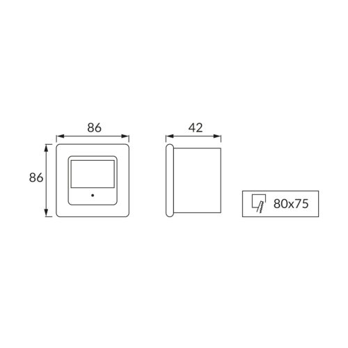 Diamond elegáns, süllyesztett LED lépcsővilágító lámpa semleges fehér fénnyel, ezüst színű