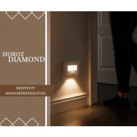 Diamond elegáns, süllyesztett LED lépcsővilágító lámpa meleg fehér fénnyel