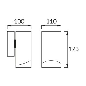 KASJAN kültéri oldalfali lámpa GU10 foglalat, szürke