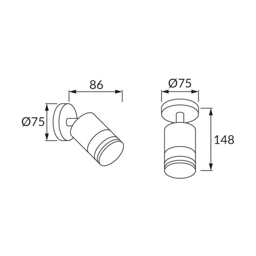 TARAS kültéri mozgatható fali lámpa GU10 foglalat, Inox
