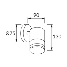 TARAS kültéri oldalfali lámpa GU10 foglalat, Inox