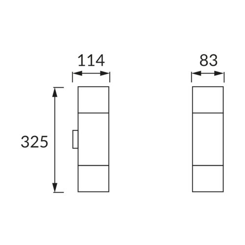 GRYF kültéri fali lámpa 2xE27 foglalat