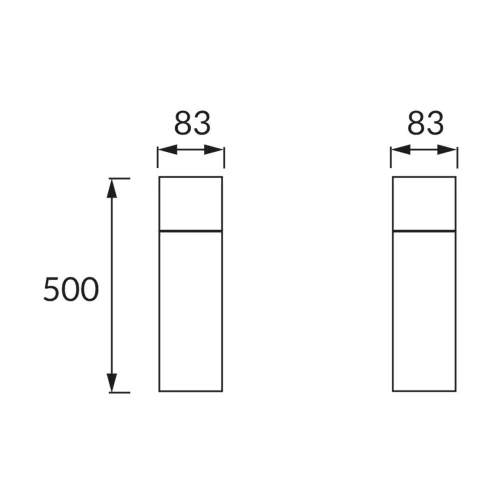 GRYF kültéri állólámpa, 50cm, E27 foglalat, fekete