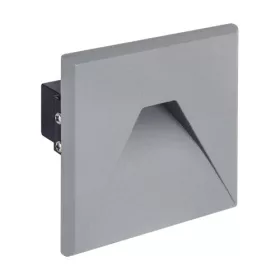  LED lépcsővilágítás, négyzet, süllyesztett, természetes fényű, IP54, 75lm, szürke