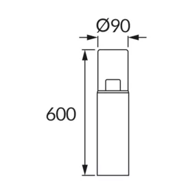   Strühm BERYL Kerti Állólámpa 60cm, E27, Ezüstös Üveg Bura, IP54
