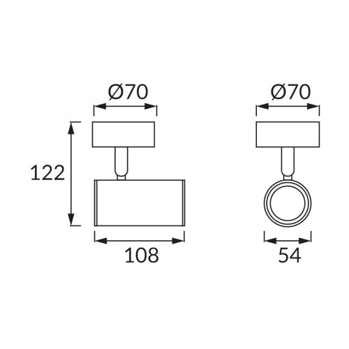 MEGAN SPT mennyezeti spotlámpa GU10 Fekete