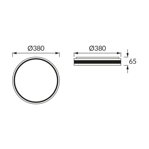 Strühm Aurelia modern fekete keretes kör alakú LED mennyezeti lámpa természetes fehér fénnyel