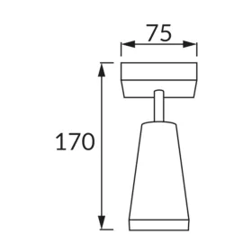 SANA fali spotlámpa GU10 IP20 fekete
