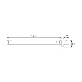   Tubi LED armatúra LED fénycsővel 18W természetes fehér-Strühm 