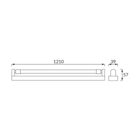   Tubi LED armatúra LED fénycsővel 18W természetes fehér-Strühm 