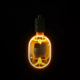 ZERO SERIES dizájn LED izzó E27 4W 200lm O100 borostyán