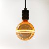 Látványos, G130-as (13cm) méretű, borostyánszínű vintage filament LED izzó