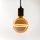 Látványos, G130-as (13cm) méretű, borostyánszínű vintage filament LED izzó