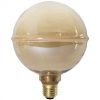 Látványos, G130-as (13cm) méretű, borostyánszínű vintage filament LED izzó