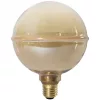 Látványos, G130-as (13cm) méretű, borostyánszínű vintage filament LED izzó