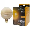 Látványos, G130-as (13cm) méretű, borostyánszínű vintage filament LED izzó