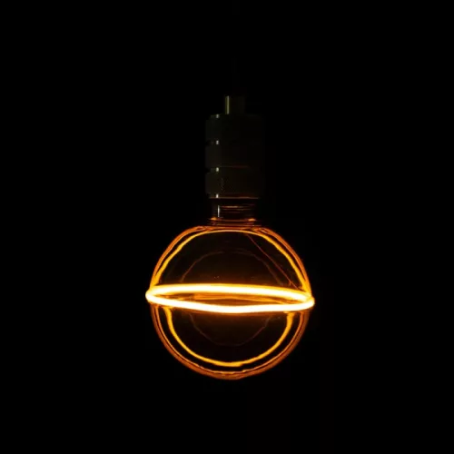 Látványos, G130-as (13cm) méretű, füstüvegű vintage filament LED izzó