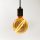 Látványos, G130-as (13cm) méretű, borostyánszínű vintage filament LED izzó