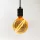 Látványos, G130-as (13cm) méretű, borostyánszínű vintage filament LED izzó