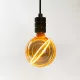 Látványos, G130-as (13cm) méretű, borostyánszínű vintage filament LED izzó