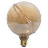 Látványos, G130-as (13cm) méretű, borostyánszínű vintage filament LED izzó