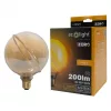 Látványos, G130-as (13cm) méretű, borostyánszínű vintage filament LED izzó
