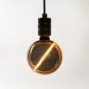Látványos, G130-as (13cm) méretű, borostyánszínű vintage filament LED izzó